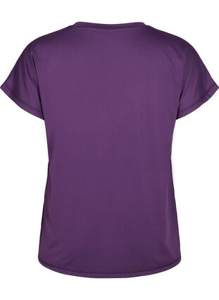 Loose training t-shirt with v-neck, Purple Pennant, Packshot image number 1