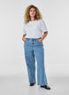 Wide fit jeans with seam details, Light Blue, Model image number 0