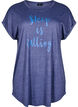 Short sleeve nightgown with text print, , Packshot image number 0