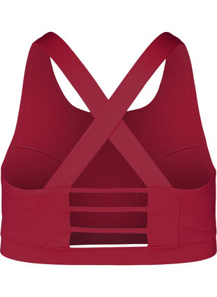 Sports top with a decorative details on the back, Beet Red, Packshot image number 1