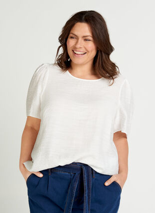 Short-sleeved blouse, Snow White, Model image number 0
