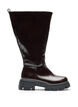 Long boot with a slightly crackled look, Brown, Packshot image number 0