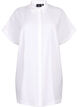 Long viscose shirt with short sleeves, Bright White, Packshot image number 0