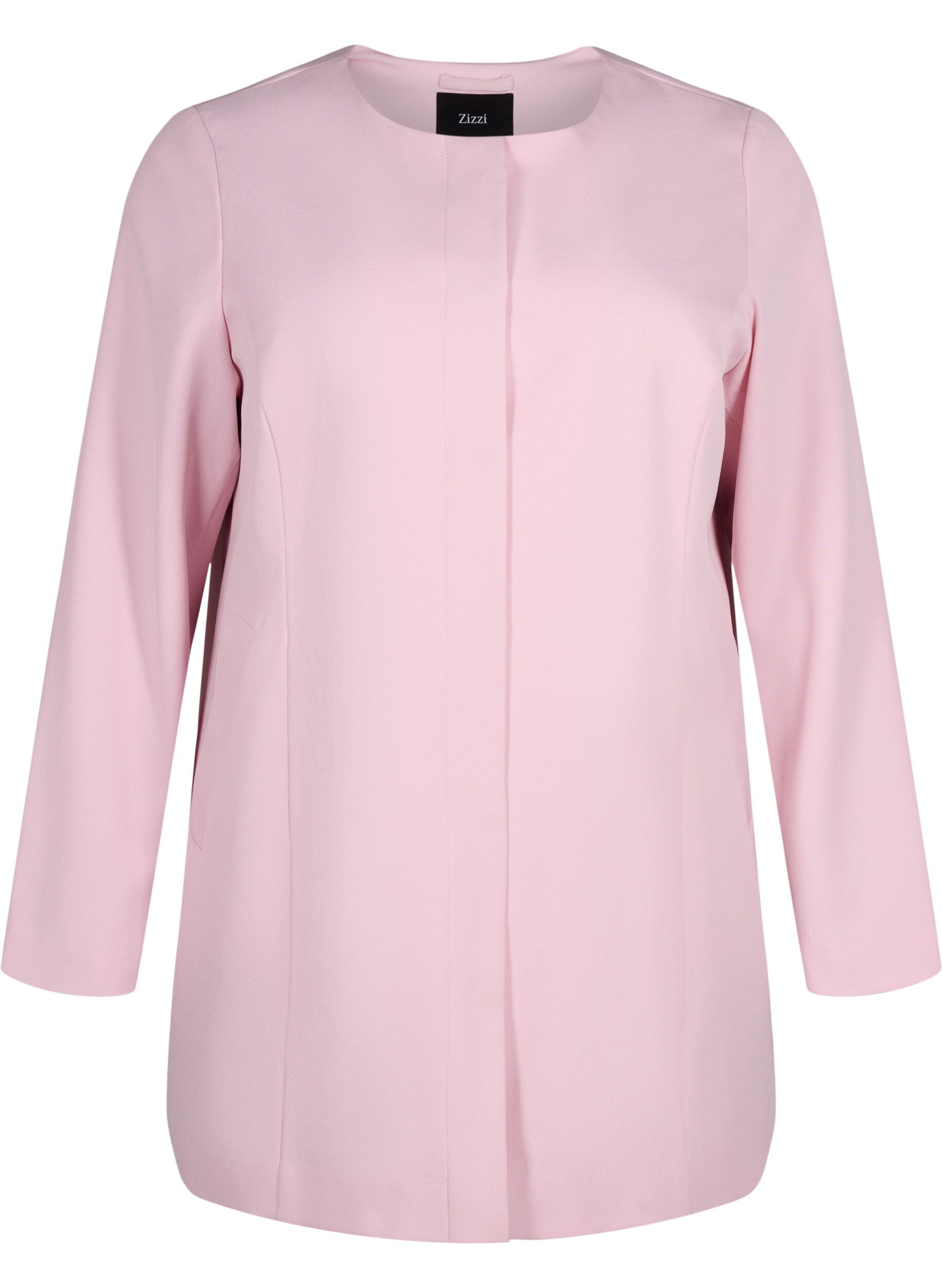 Zizzifashion Spring jacket with concealed button placket, Parfait Pink, Packshot image number 0