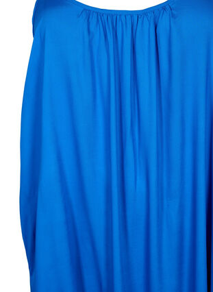 Sleeveless midi dress in viscose, Princess Blue, Packshot image number 2