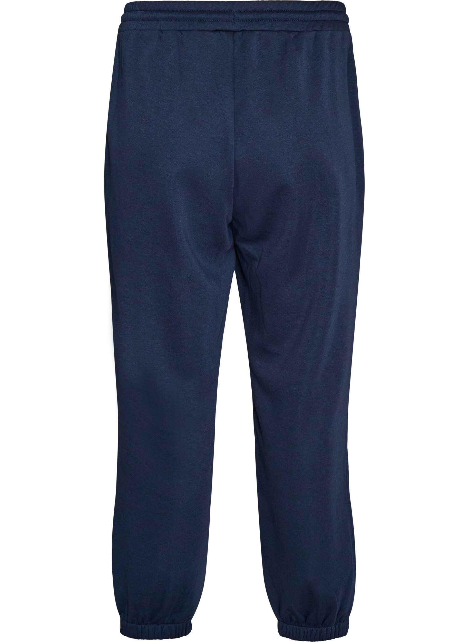 ZizzifashionHigh-waisted sweatpants with drawstring, Blue, Packshot image number 1