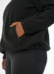 Fleece jacket with pockets, Black, Model image number 3