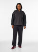 Sweatshirt with teddy sleeves and a high neck, Dark Grey, Model image number 1