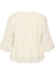 Blouse with 3/4-sleeves and ruffle details, Vanilla, Packshot image number 1