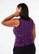 Top with print and lace edge, Purple, Model image number 2