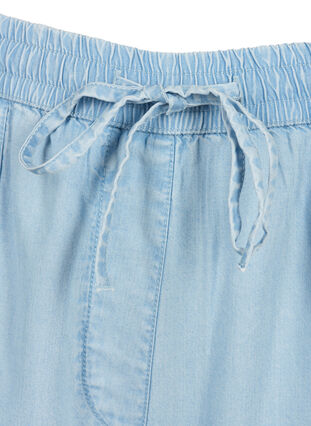 3/4 length trousers, Light blue denim, Packshot image number 2