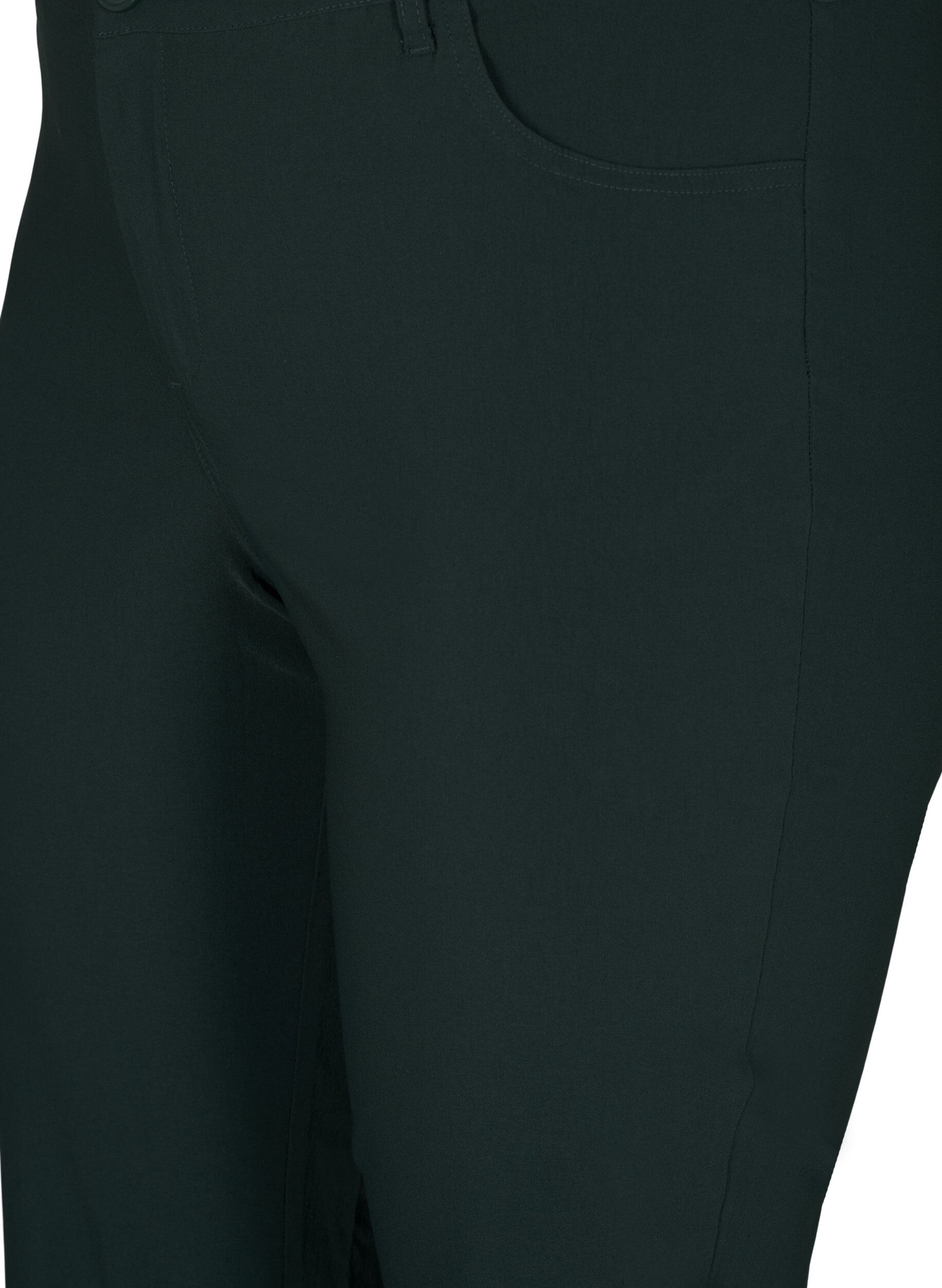 Zizzifashion Classic viscose blend trousers, Green, Packshot image number 2