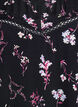 Floral blouse with short sleeves, Black, Packshot image number 2