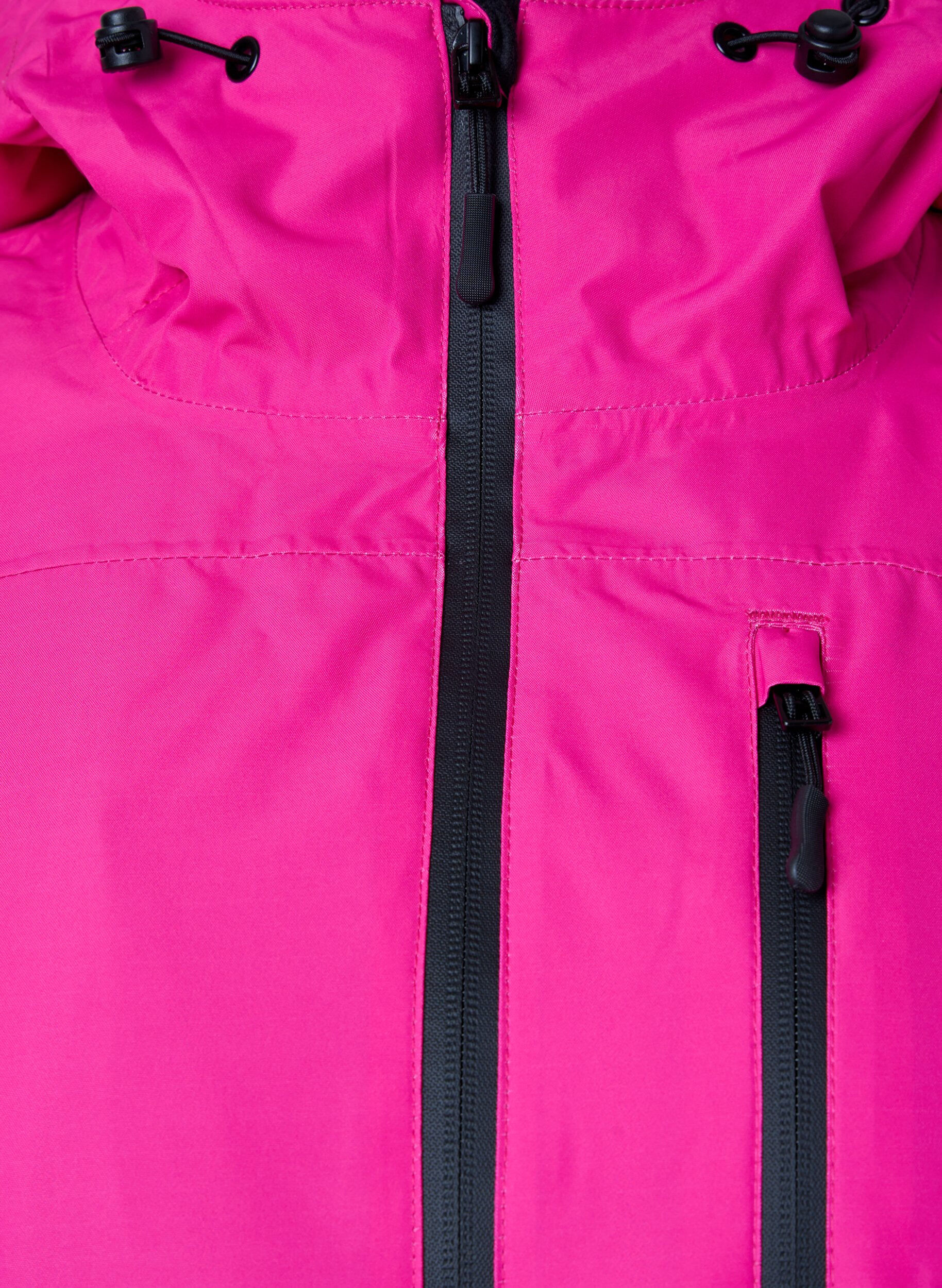 Zizzifashion Two-tone ski jacket with hood, Fuchsia Purple Comb, Packshot image number 2
