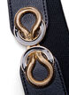 Elasticated waist belt with gold details, Black, Packshot image number 2