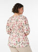Viscose blouse with smock and peplum effect, Vanilla, Model image number 2