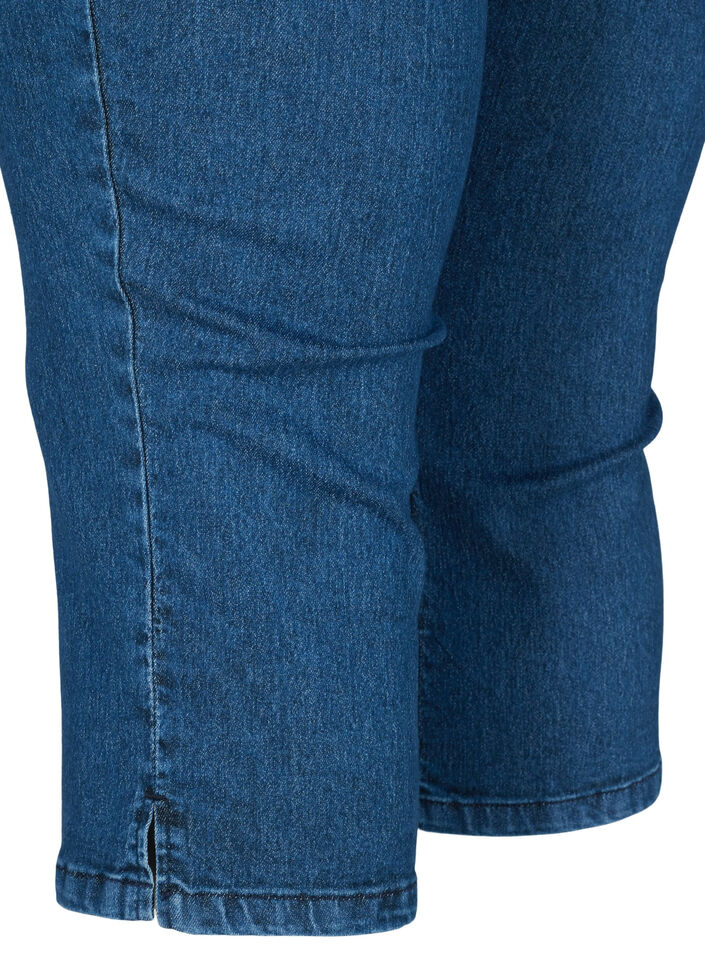 Cotton blend capris, Dark blue denim, Packshot image number 3