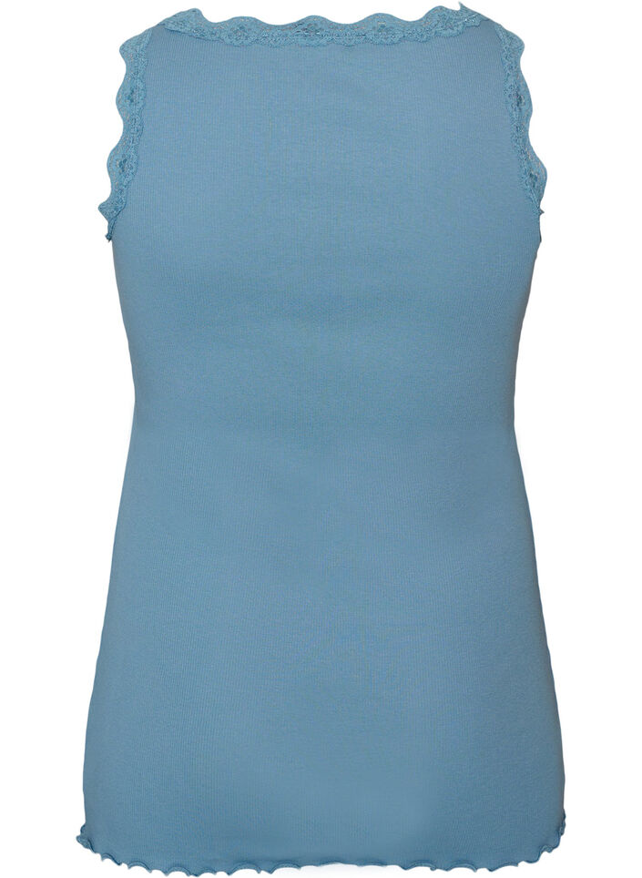 Top with lace trim, Blue, Packshot image number 1