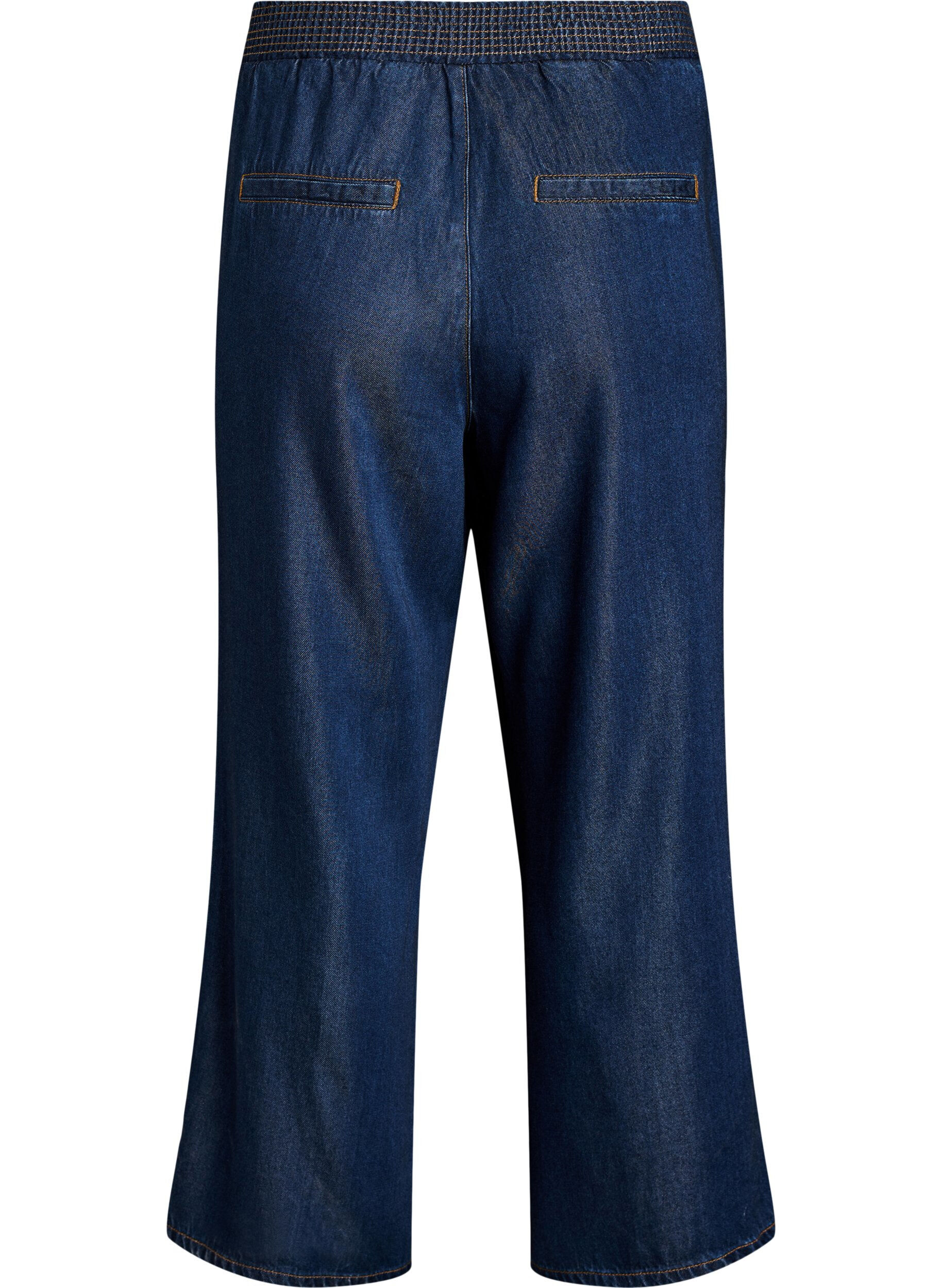 Zizzifashion Wide-leg Lyocell trousers with a denim look, Blue, Packshot image number 1