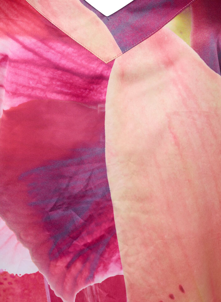 Patterned night top, Orange Pink AOP, Packshot image number 2