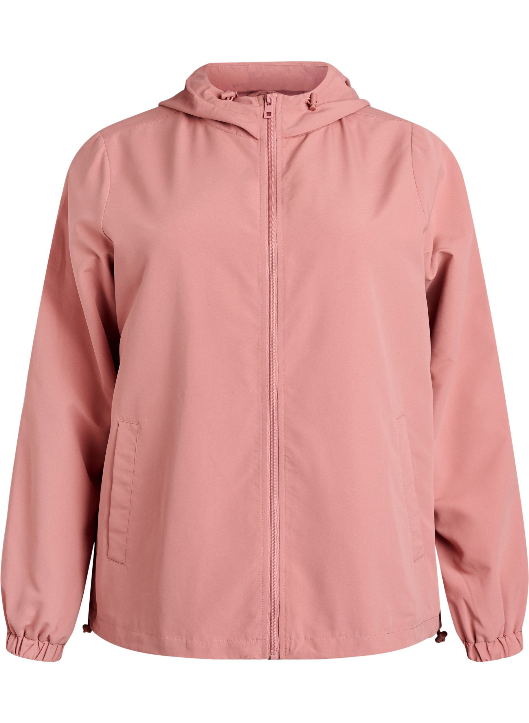 Zizzifashion Lightweight jacket with a hood and zipper, Rose, Packshot image number 0