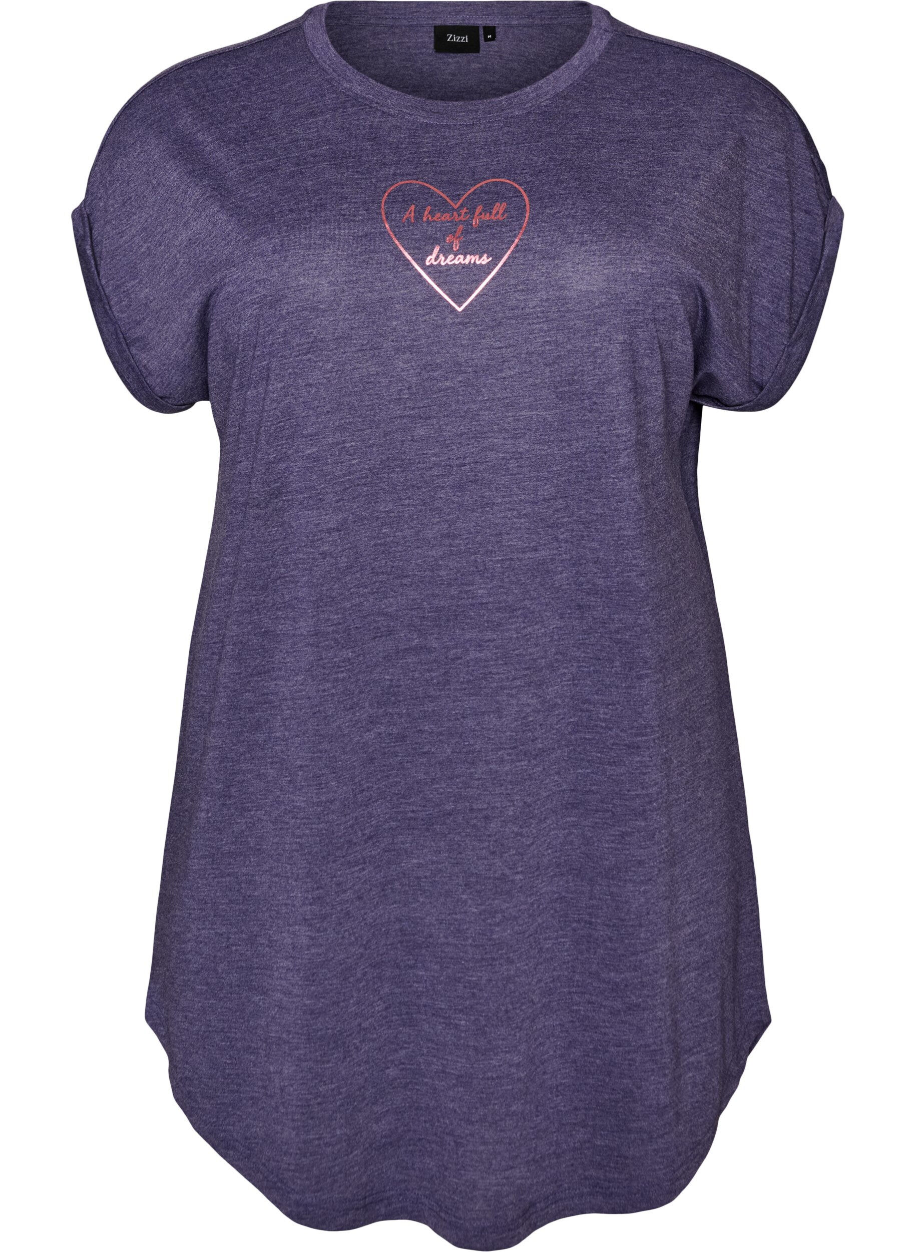 Short sleeve nightgown with text print