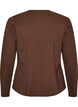 Fitted jersey cardigan with decorative buttons, Brown, Packshot image number 1