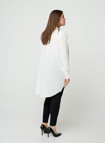 Long shirt with studs, Snow White, Model image number 1