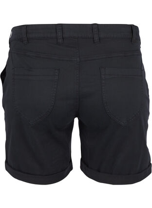 Regular fit cotton shorts, Black, Packshot image number 1
