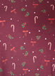Printed night top, Dark Bordeaux, Packshot image number 2