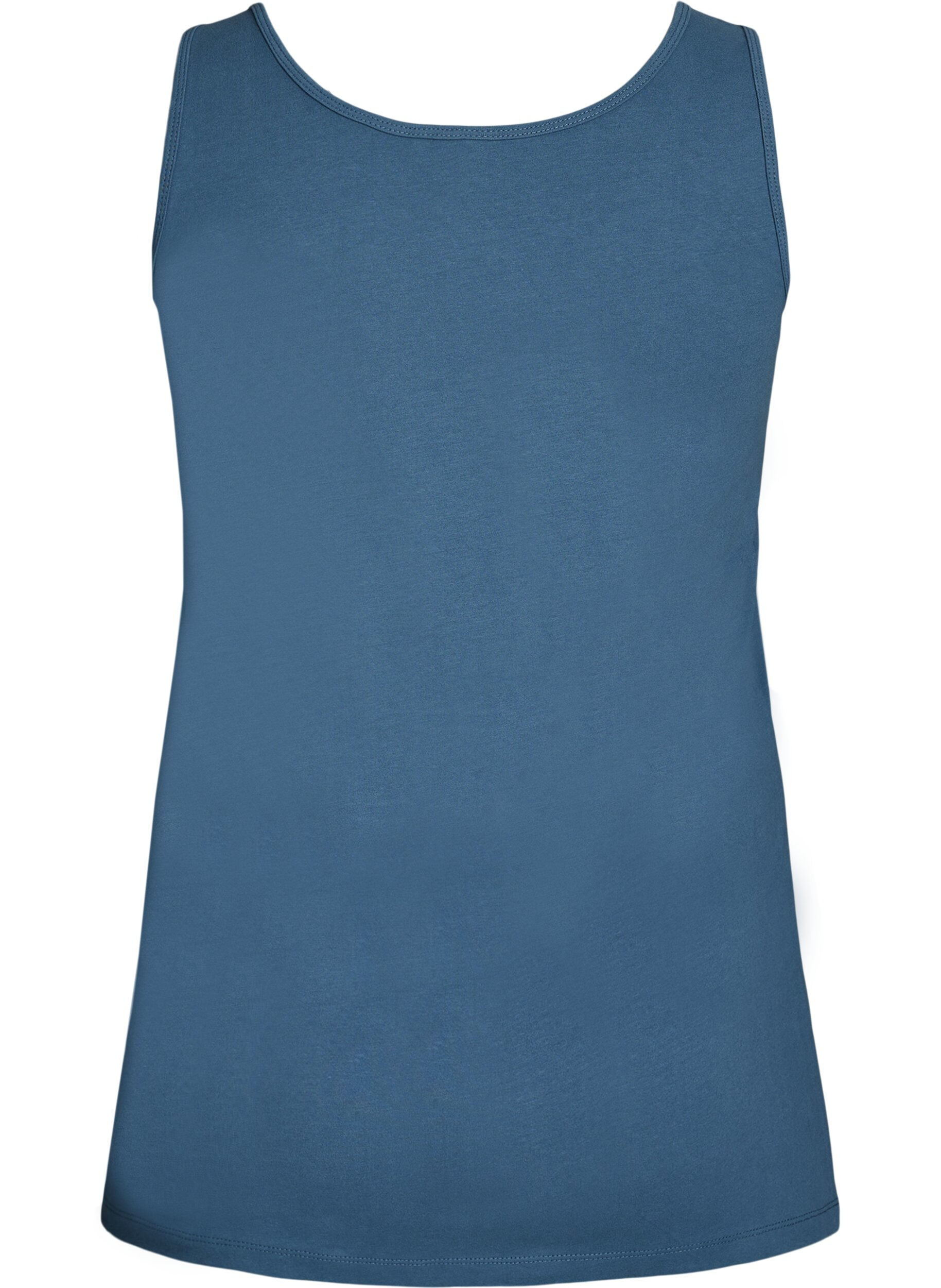 Zizzifashion Solid color basic top in cotton, Grey, Packshot image number 1