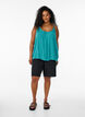 Strap top in viscose, Blue, Model image number 1