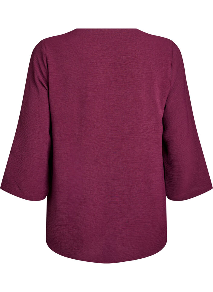 FLASH - Blouse with 3/4 sleeves, Dark Bordeaux, Packshot image number 1