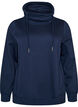 Sweatshirt with high collar and pockets, Blue, Packshot image number 0