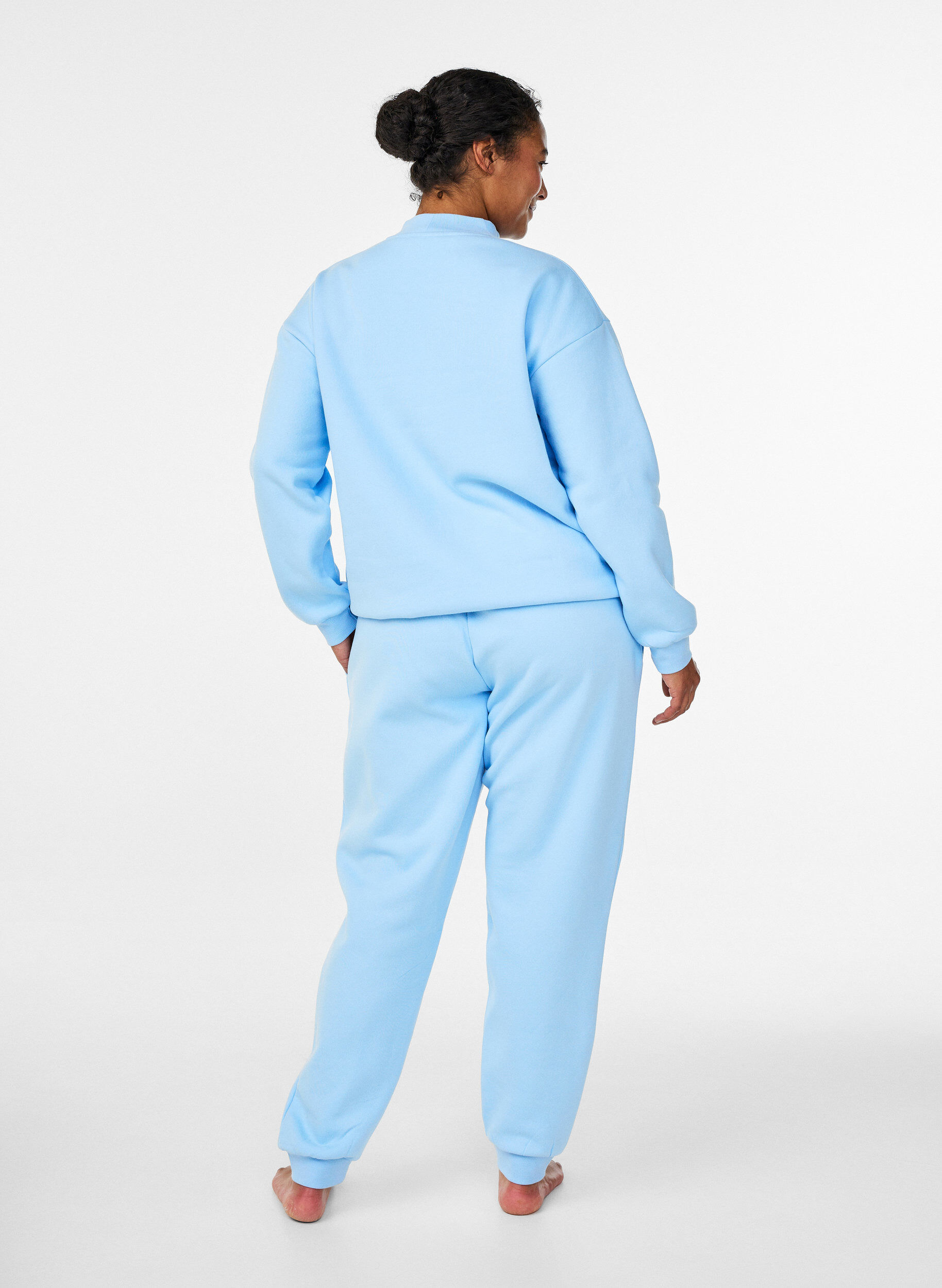 Zizzifashion High-waisted joggers, Light Blue, Model image number 1