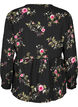 Long-sleeved blouse with floral print, Black, Packshot image number 1