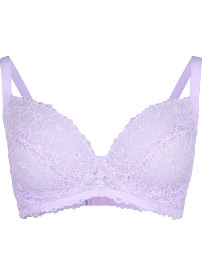 Full cover lace bra with underwire, Purple, Packshot image number 0