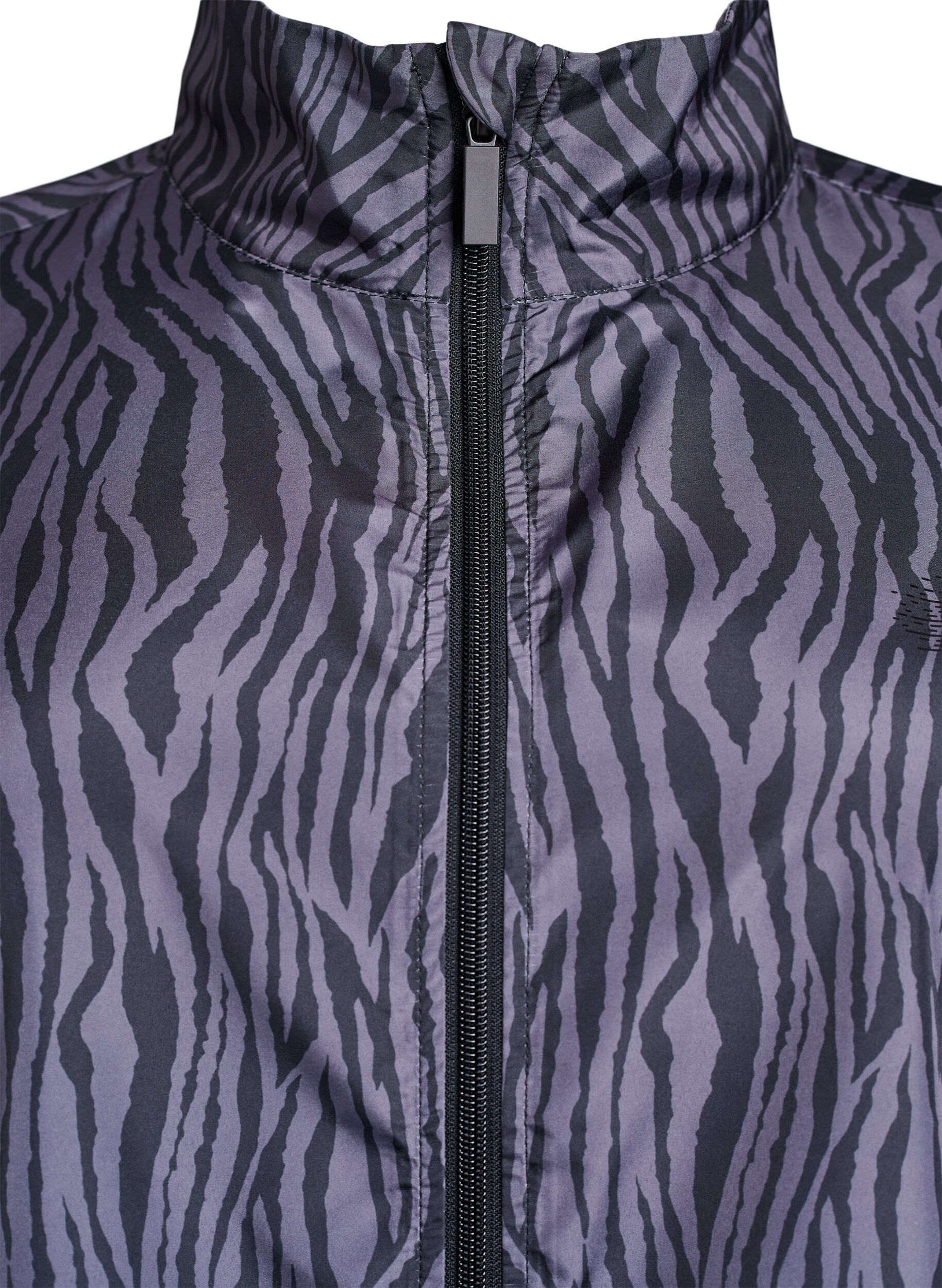Zizzifashion Running jacket with a high neck and adjustable hem, Grey, Packshot image number 2