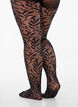 25 denier tights with leaf pattern, Black, Model image number 2