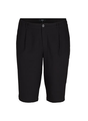 Plain-coloured bermuda shorts, Black, Packshot image number 0