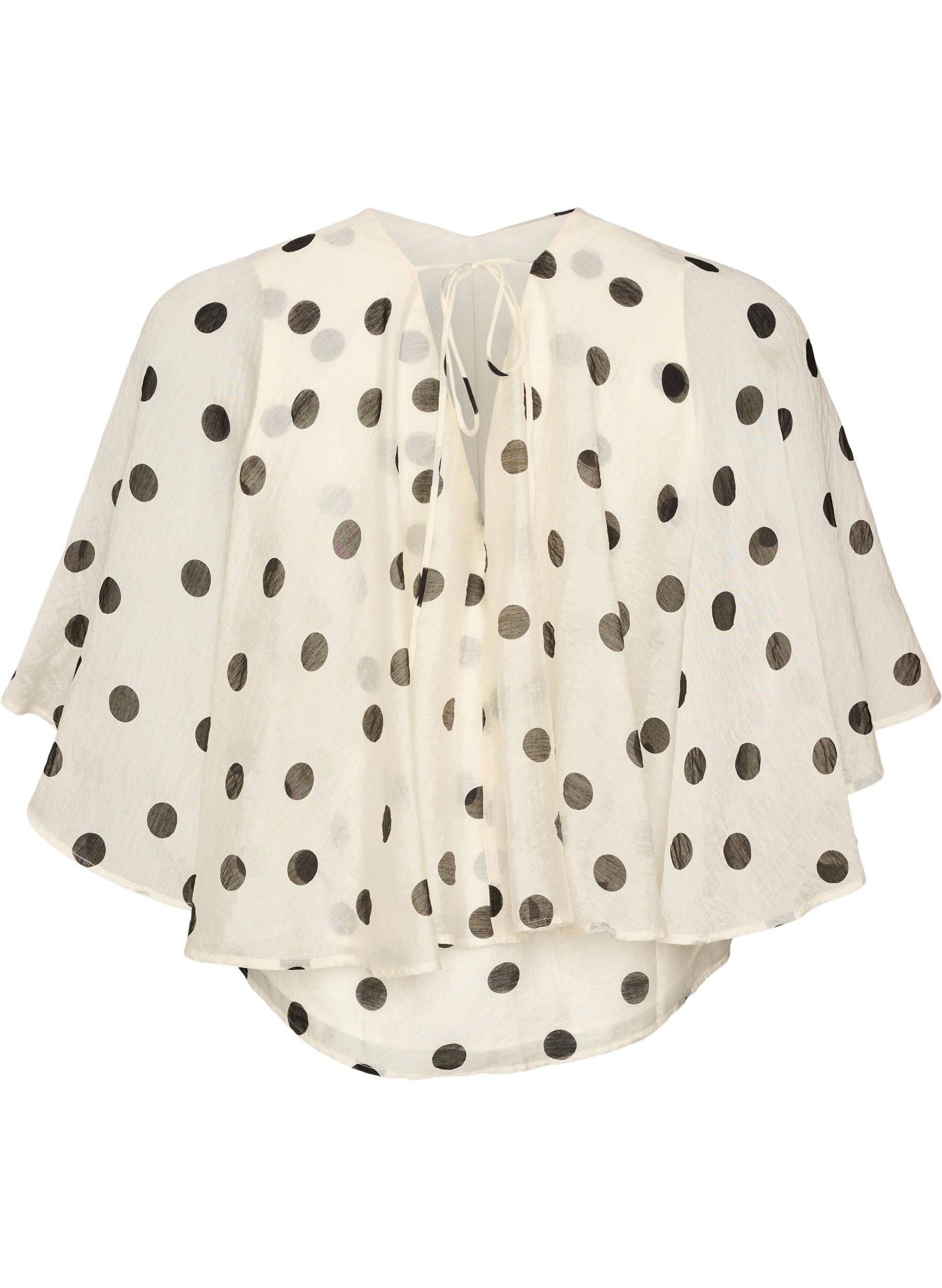 Zizzifashion Layered top with polka dot pattern, Vanilla, Packshot image number 1