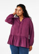 Viscose blouse with peplum, Purple, Model image number 0