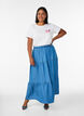 Cotton T-shirt with chest print, White, Model image number 1