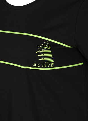 Sports t-shirt with print, Black, Packshot image number 3