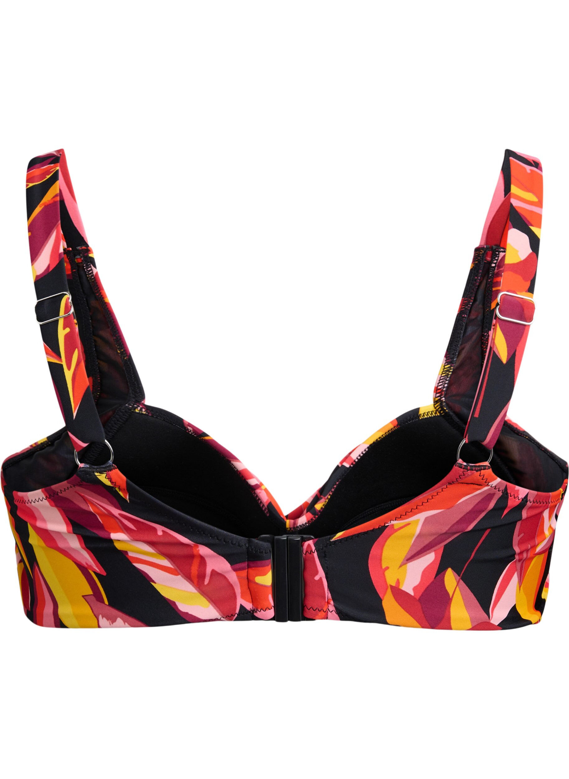 Zizzifashion Bikini top with padding and print, Red, Packshot image number 1