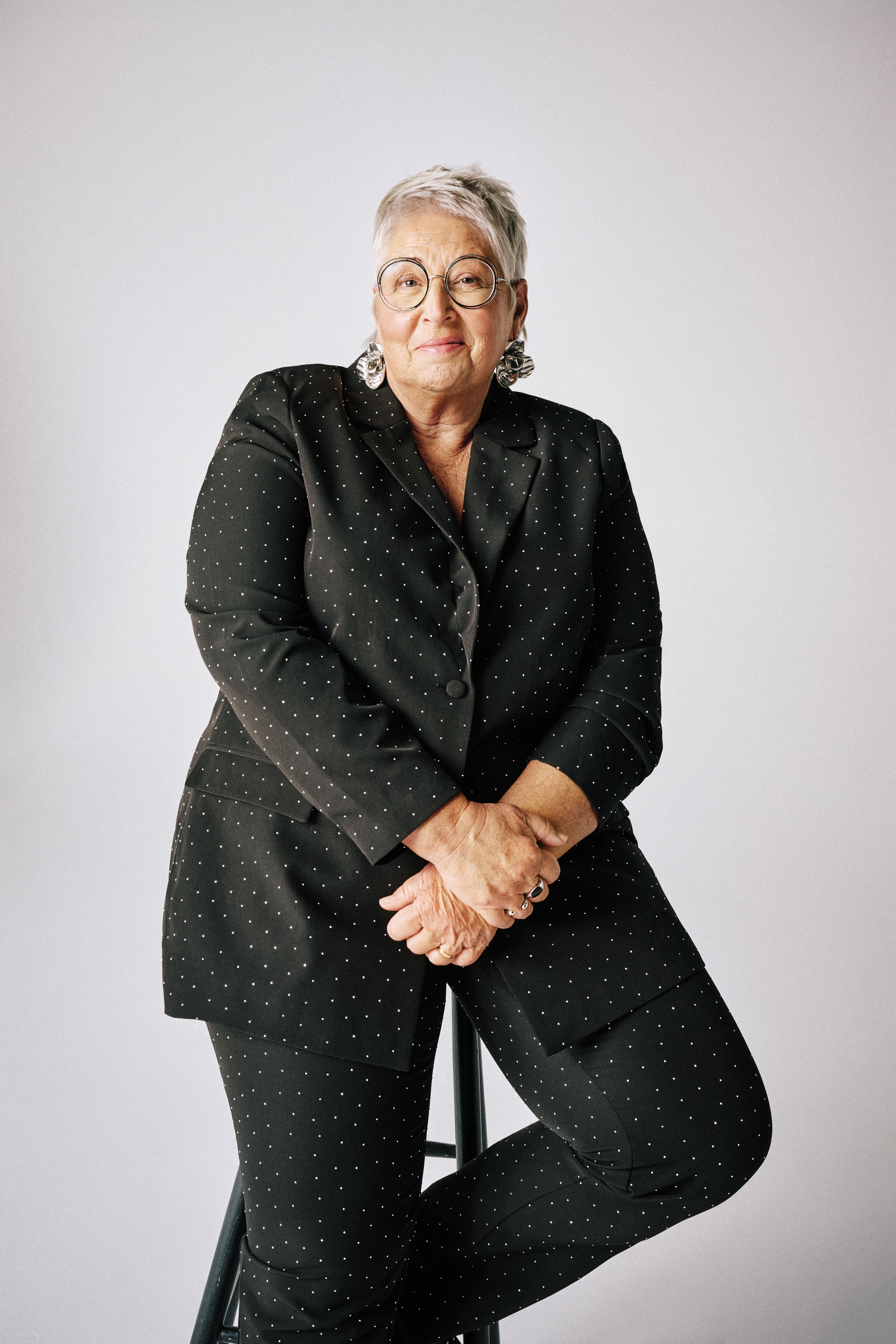 Zizzifashion Blazer set with rhinestones, , Model