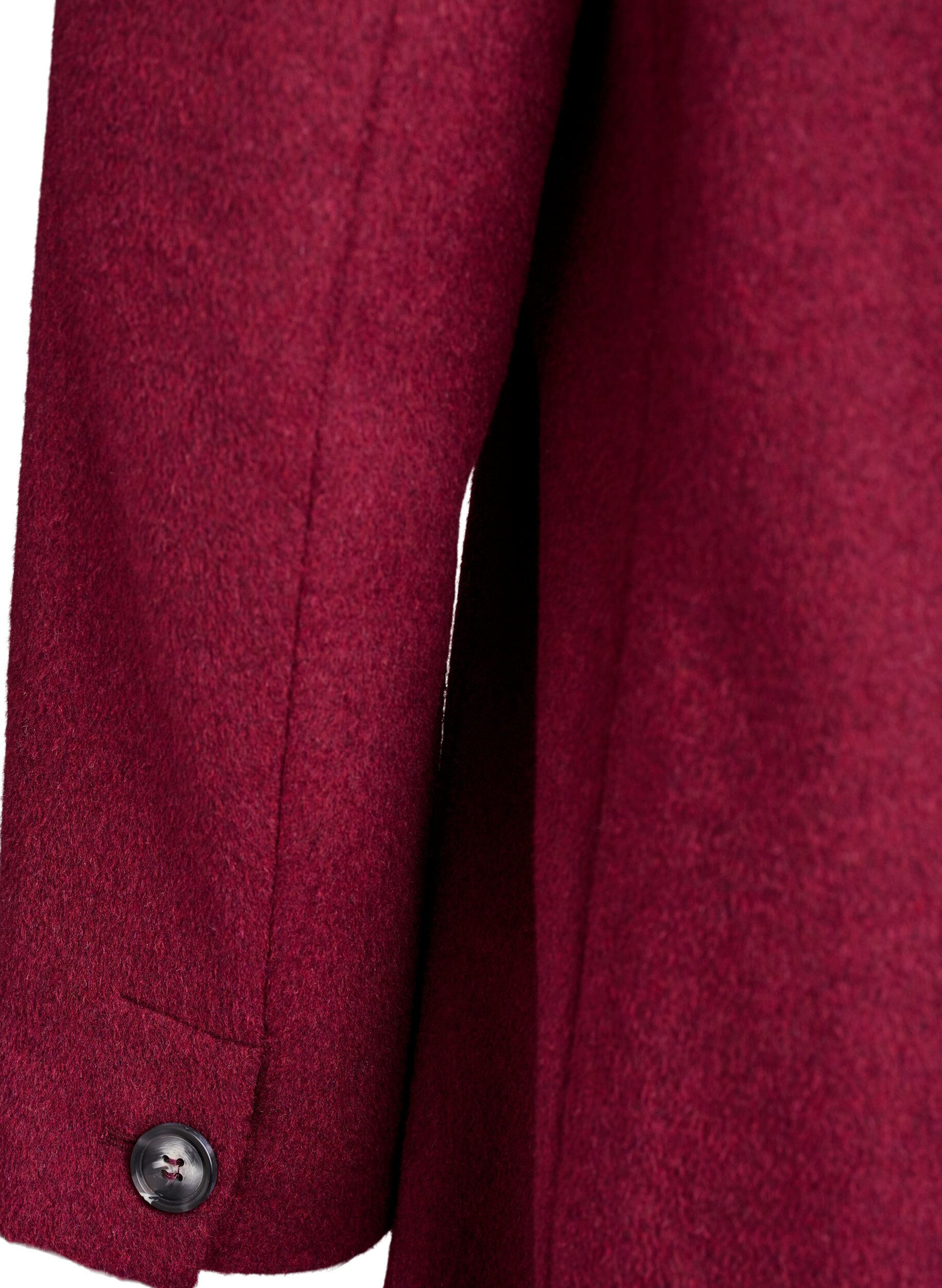 Zizzifashion Wool-blend coat with double-breasted buttons, Red, Packshot image number 4