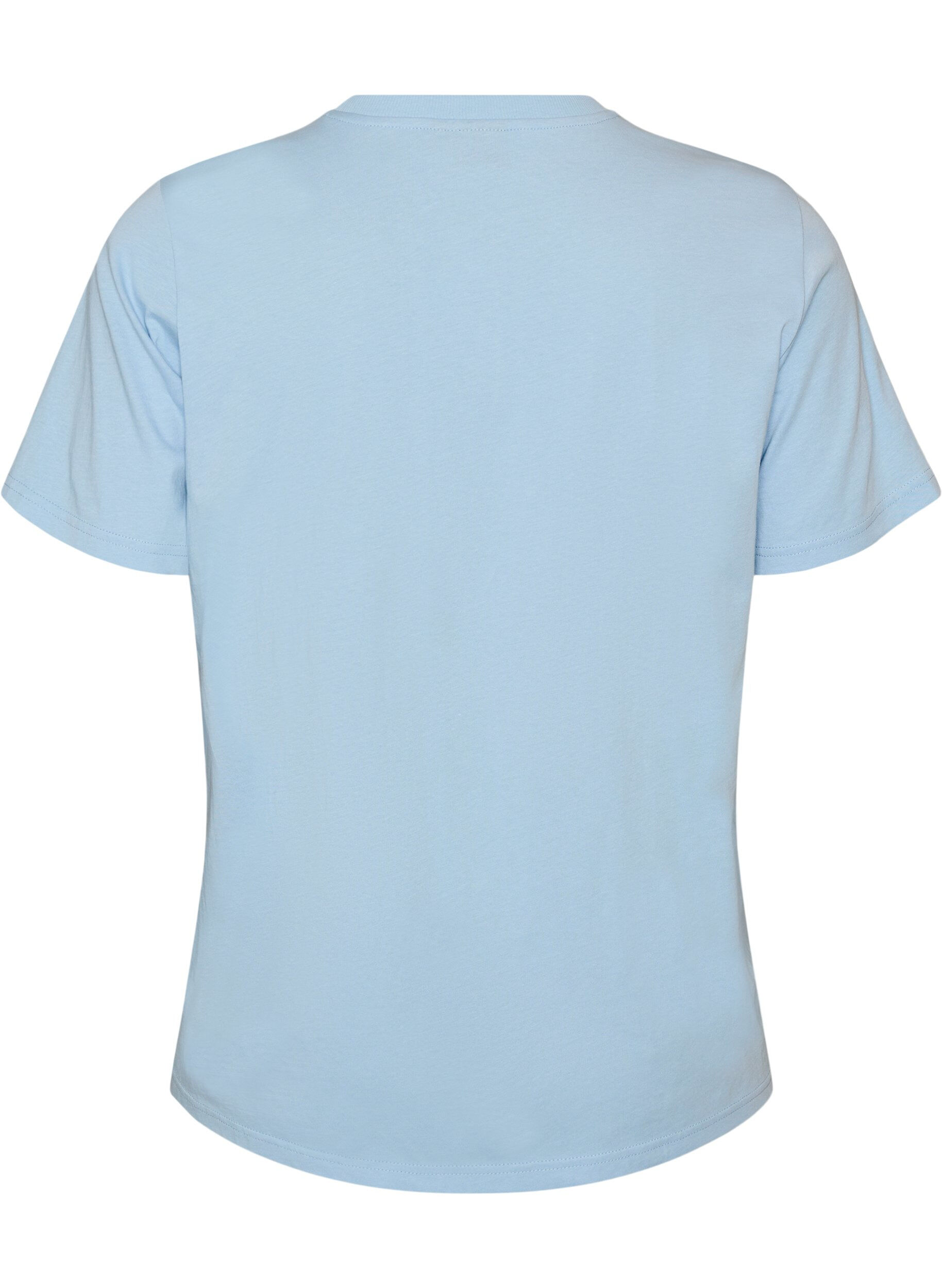Zizzifashion Cotton T-shirt with print, Blue, Packshot image number 1