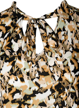 Long-sleeved visocse tunic with print, Flower AOP, Packshot image number 2