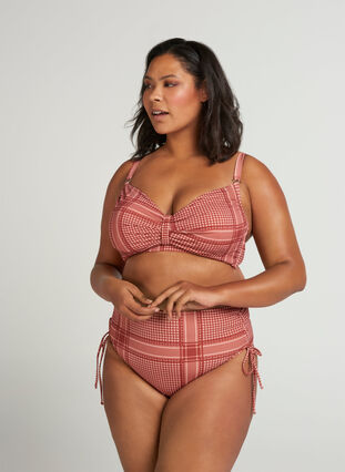 Printed bikini top, Tandori Scarf Print, Model image number 2